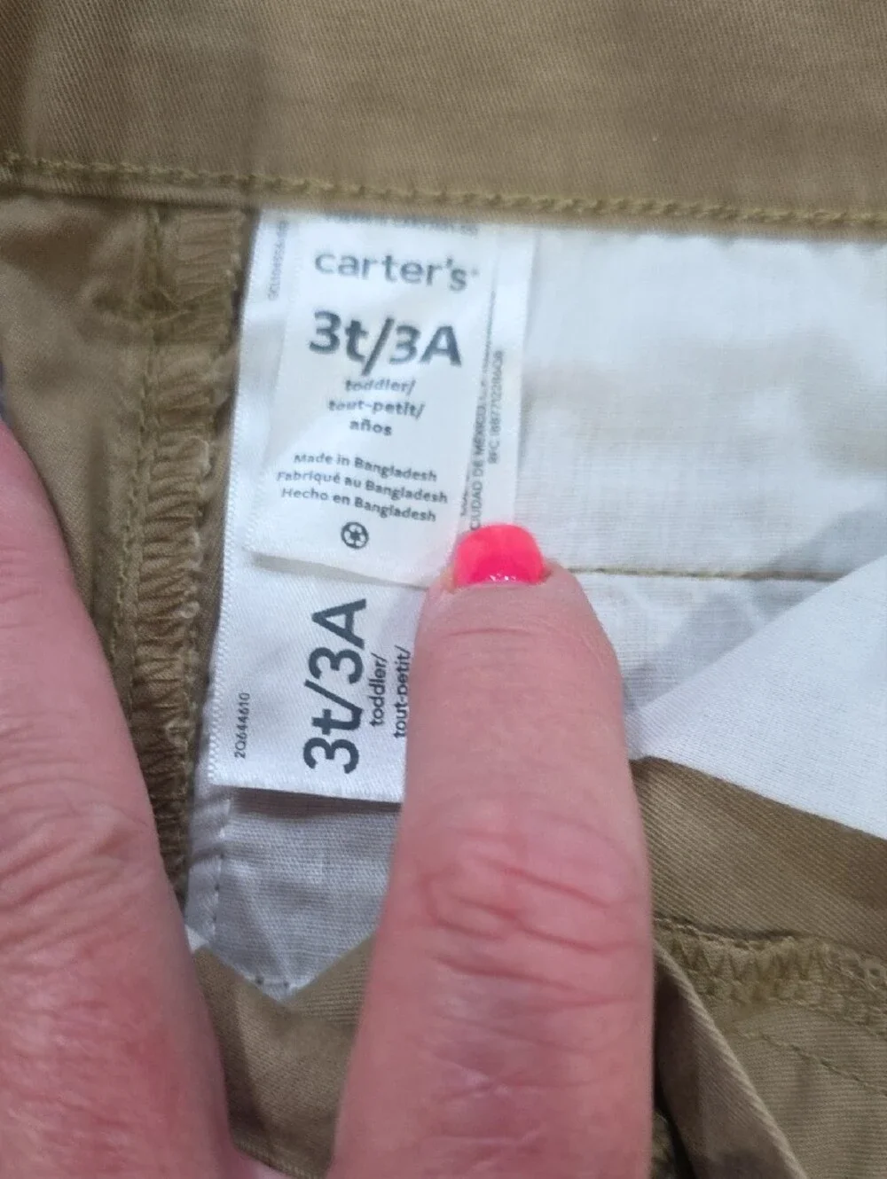 Carter's Boys Tan Stretch Chino Pants